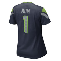 Nike Number 1 Mom Seattle Seahawks Women's Game Jersey College Navy