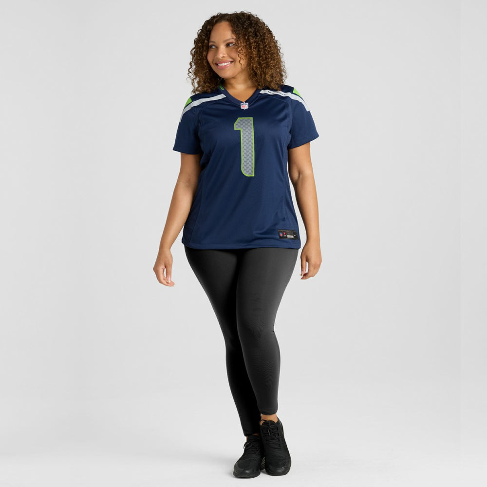 Nike Number 1 Mom Seattle Seahawks Women's Game Jersey College Navy