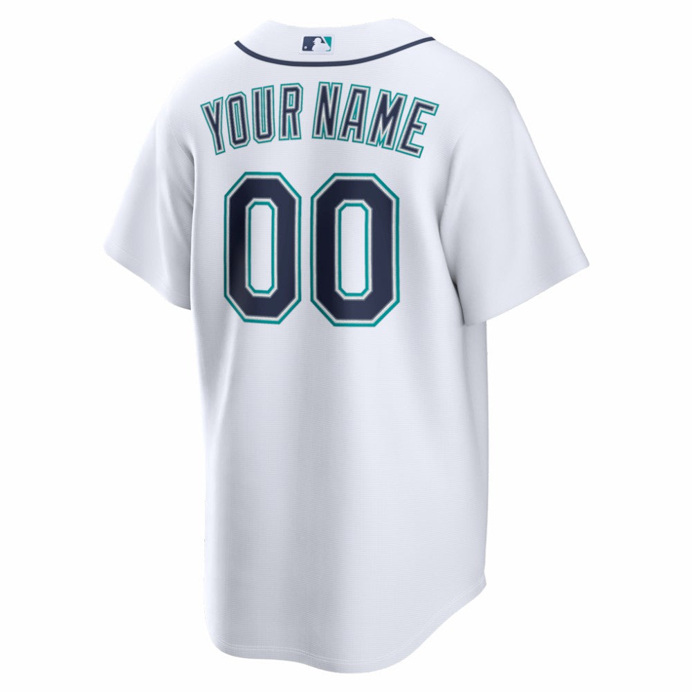 Seattle Mariners Nike Home Replica Custom Jersey - White - Nike Lifestyle