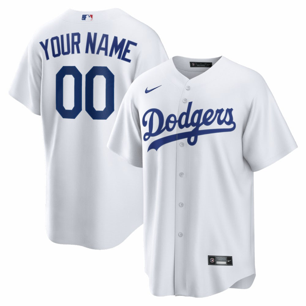 Los Angeles Dodgers Nike Home Replica Custom Jersey - White - Nike Online