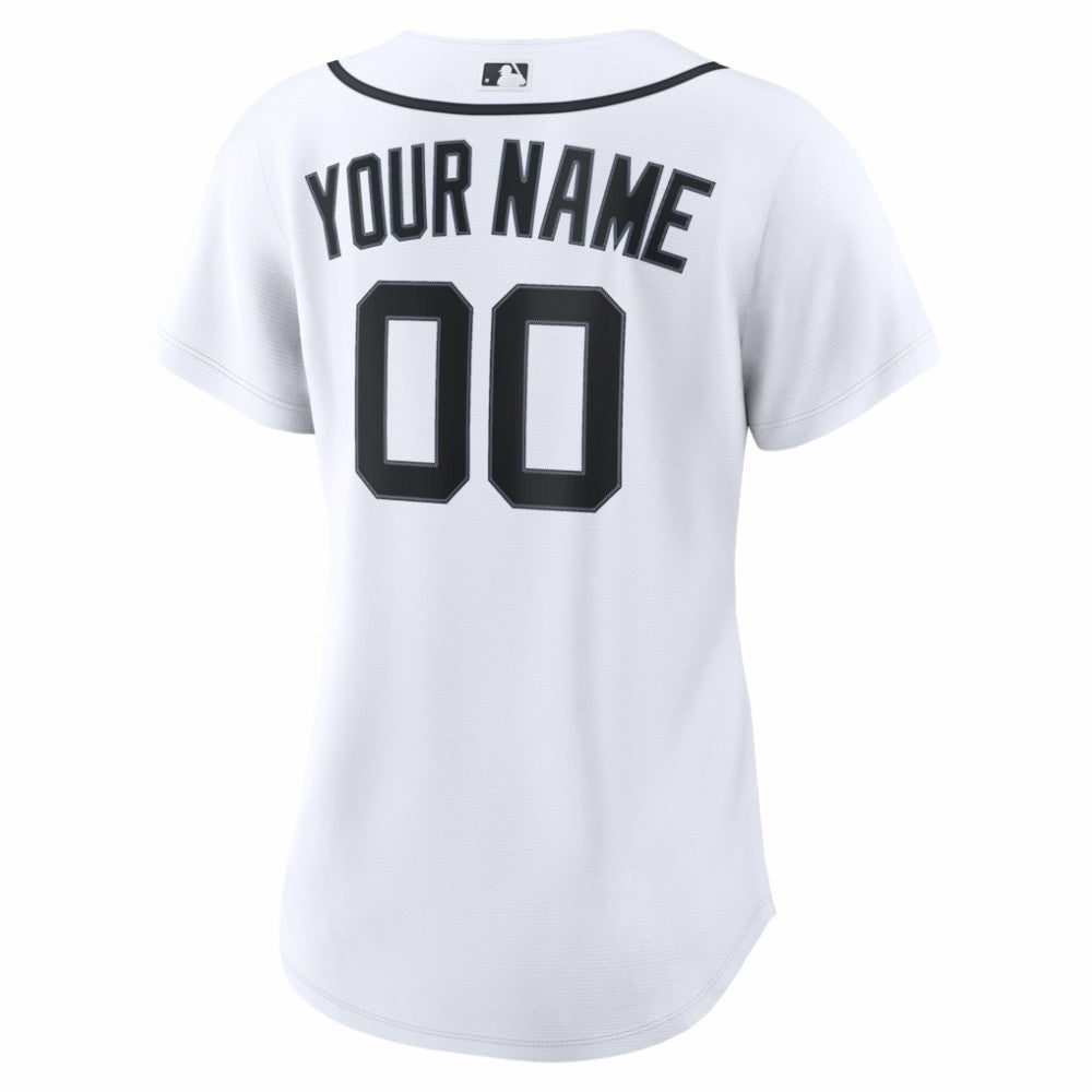 Detroit Tigers Nike Women's Home Replica Custom Jersey - White - Nike Discount