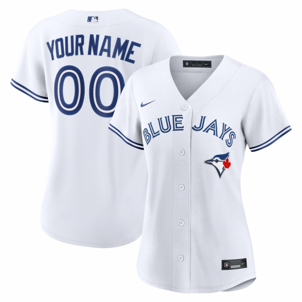 Toronto Blue Jays Nike Women's Home Replica Custom Jersey - White - Nike Lifestyle