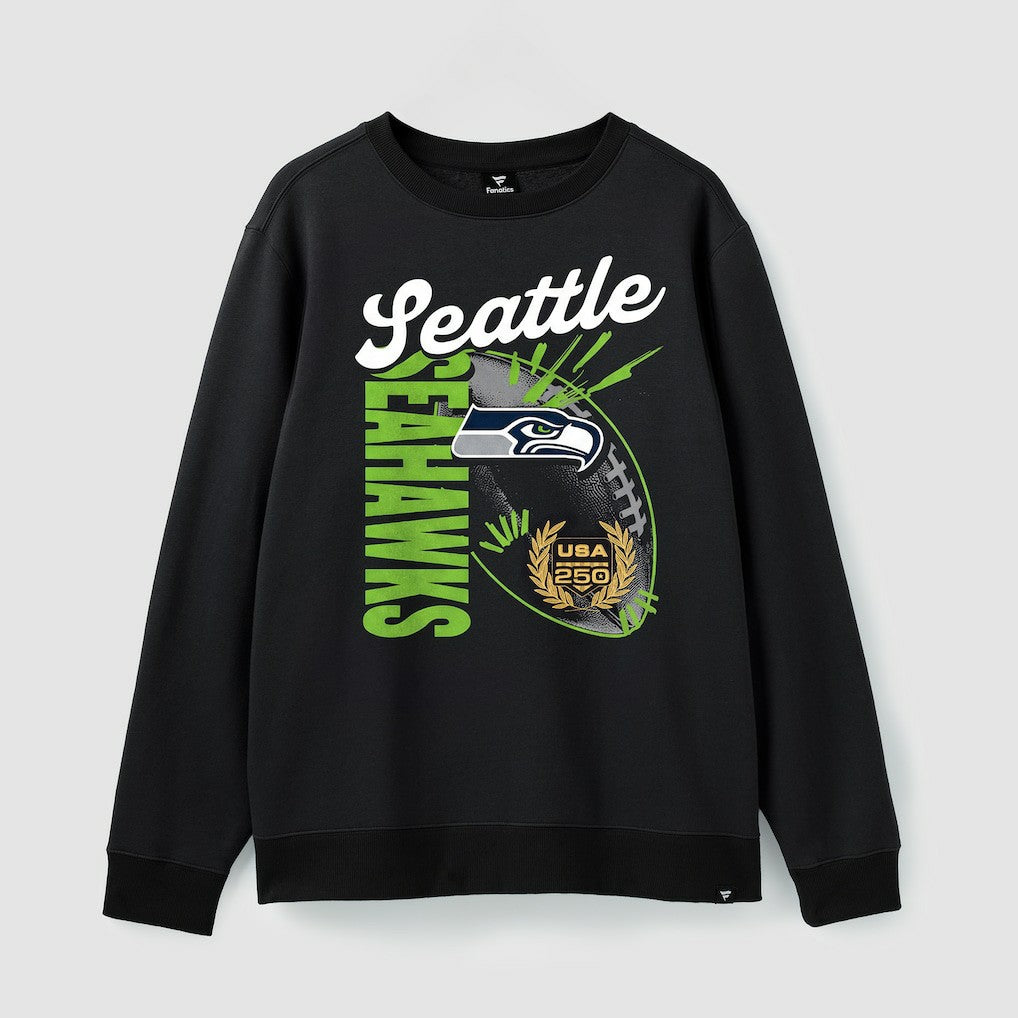Fanatics Seattle Seahawks USA 250 Gold Standard Team Heritage Fleece Sweatshirt Black