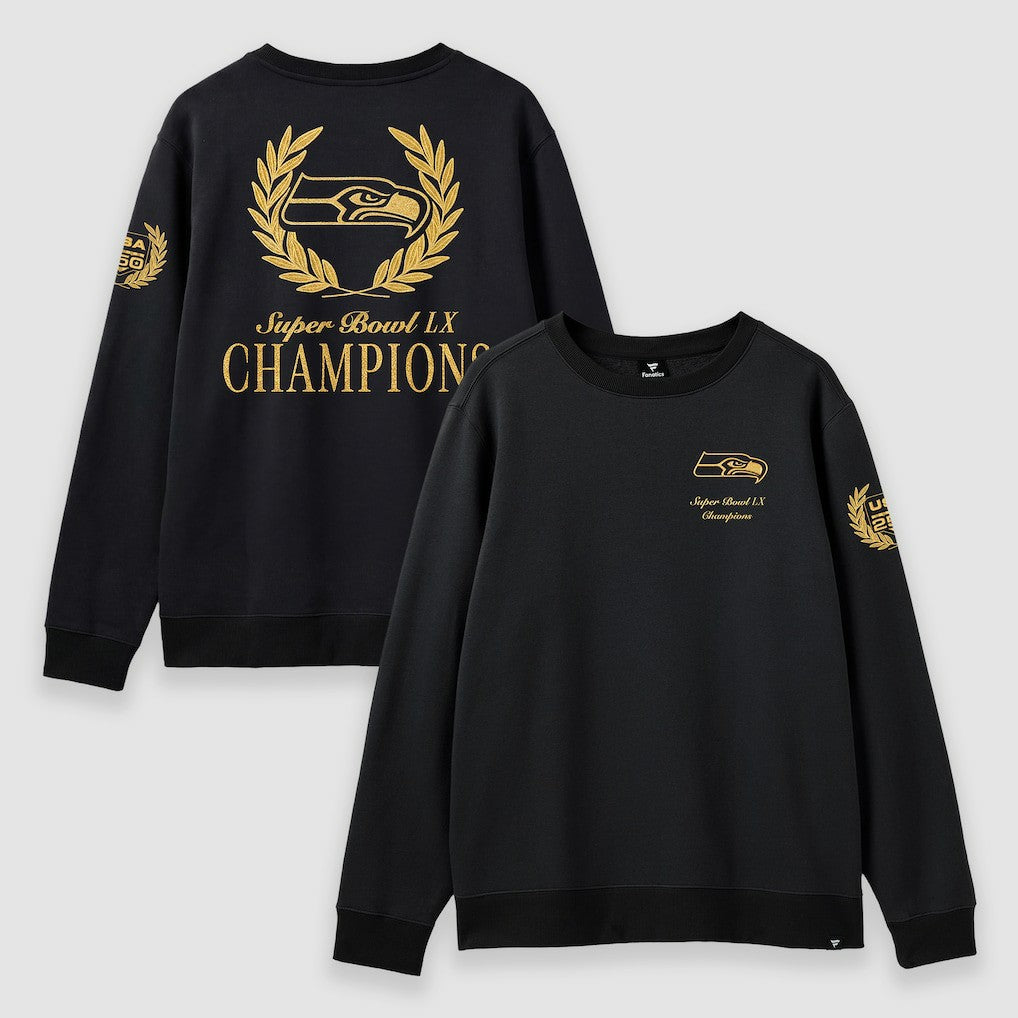 Fanatics Seattle Seahawks Super Bowl LX Champions USA 250 NFL Gold Standard Fleece Sweatshirt Black