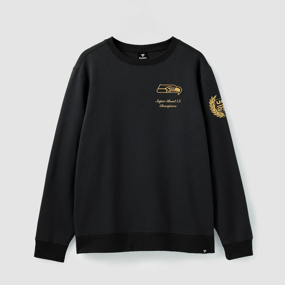 Fanatics Seattle Seahawks Super Bowl LX Champions USA 250 NFL Gold Standard Fleece Sweatshirt Black
