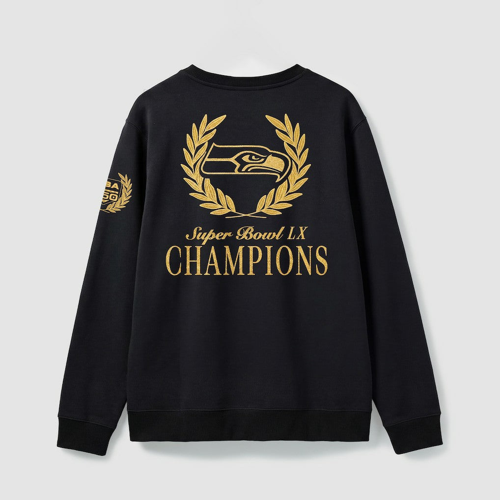 Fanatics Seattle Seahawks Super Bowl LX Champions USA 250 NFL Gold Standard Fleece Sweatshirt Black