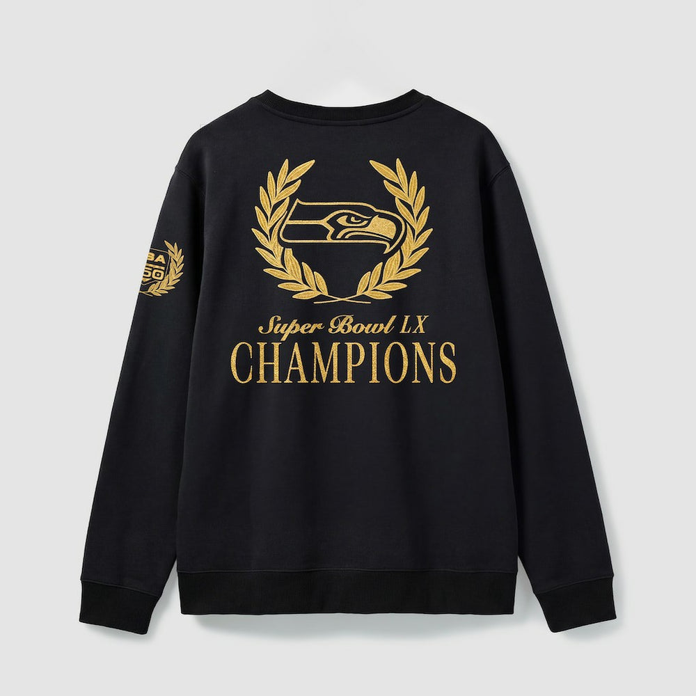 Fanatics Seattle Seahawks Super Bowl LX Champions USA 250 NFL Gold Standard Fleece Sweatshirt Black