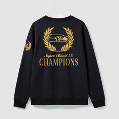 Fanatics Seattle Seahawks Super Bowl LX Champions USA 250 NFL Gold Standard Fleece Sweatshirt Black