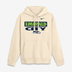 Nike Seattle Seahawks Emerald City Club Fleece Hoodie Natural