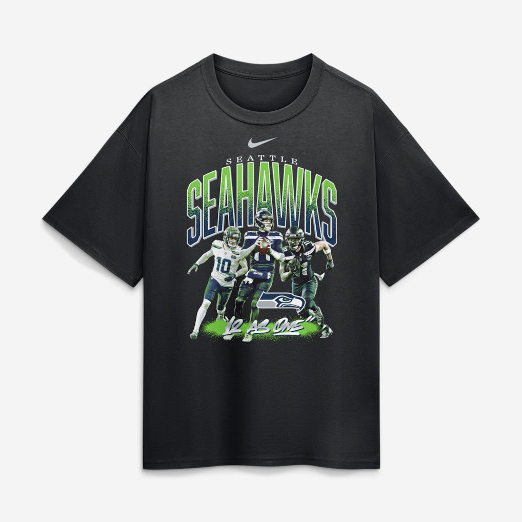 Nike Seattle Seahawks 12 As One Loose T-Shirt Black