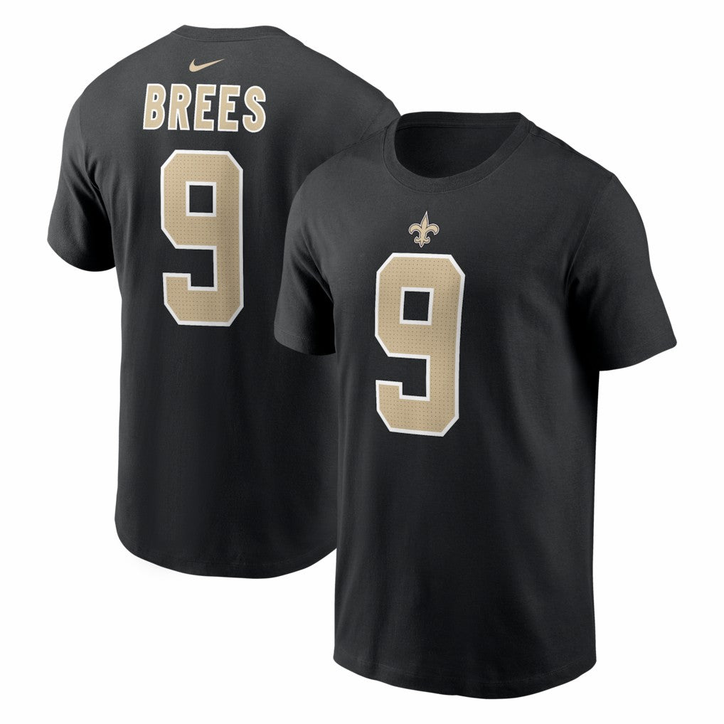 Nike Drew Brees New Orleans Saints Retired Player Name & Number T-Shirt Black