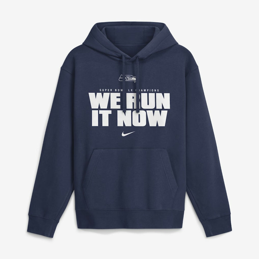 Nike Seattle Seahawks Super Bowl LX Champions Club Fleece Hoodie College Navy