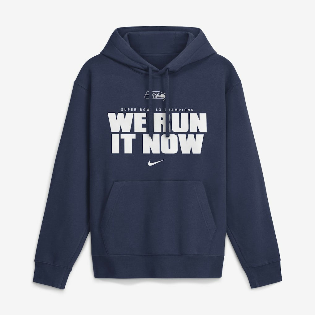 Nike Seattle Seahawks Super Bowl LX Champions Club Fleece Hoodie College Navy
