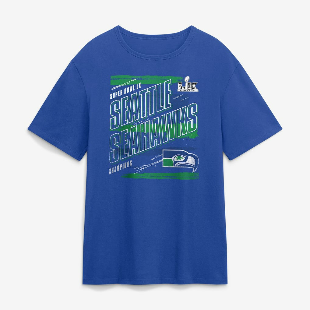 Fanatics Seattle Seahawks Super Bowl LX Champions Classic Stripes Legacy T-Shirt Royal
