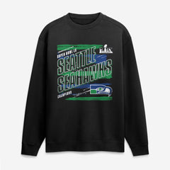 Fanatics Seattle Seahawks Super Bowl LX Champions Classic Stripes Legacy Fleece Sweatshirt Black
