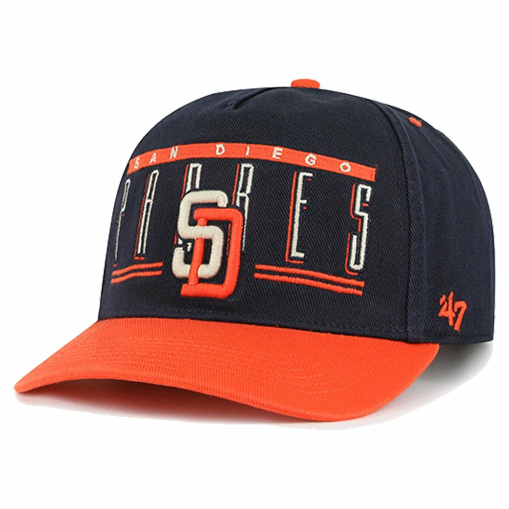 San Diego Padres '47  Double Headed Baseline Hitch Adjustable Hat - Navy - 47 brand Discount