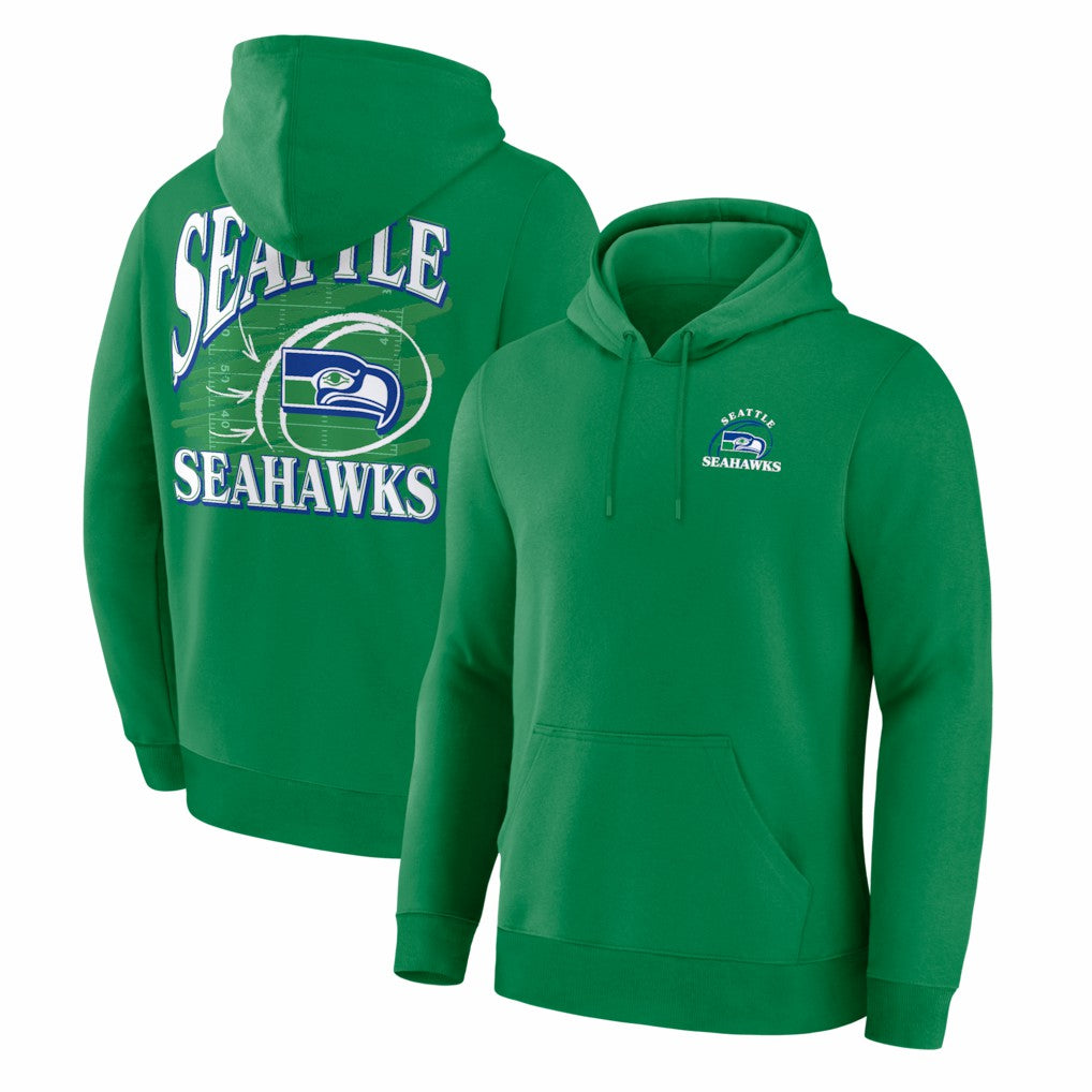Fanatics Seattle Seahawks Classic Scribble Legacy Fleece Hoodie Apple Green