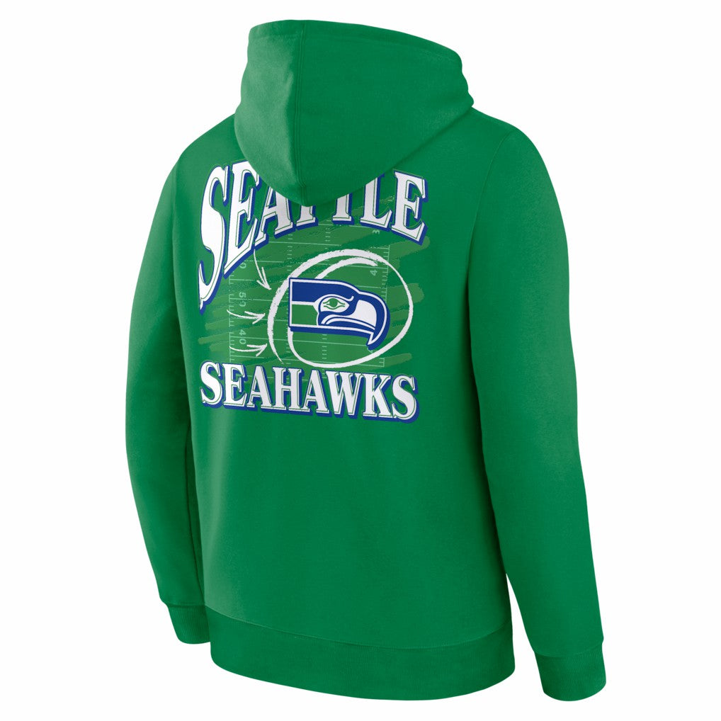 Fanatics Seattle Seahawks Classic Scribble Legacy Fleece Hoodie Apple Green