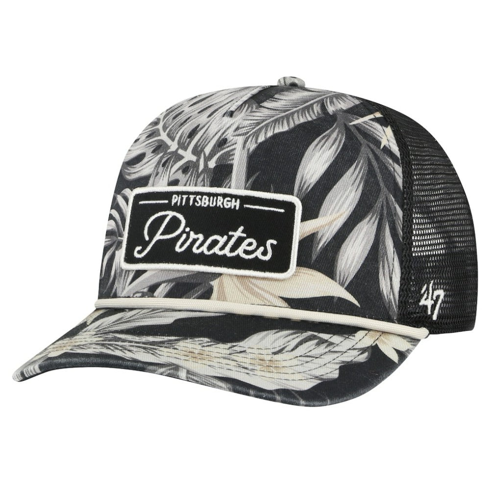 Pittsburgh Pirates '47 Tropicalia Trucker Hitch Adjustable Hat - Black - 47 brand Sale