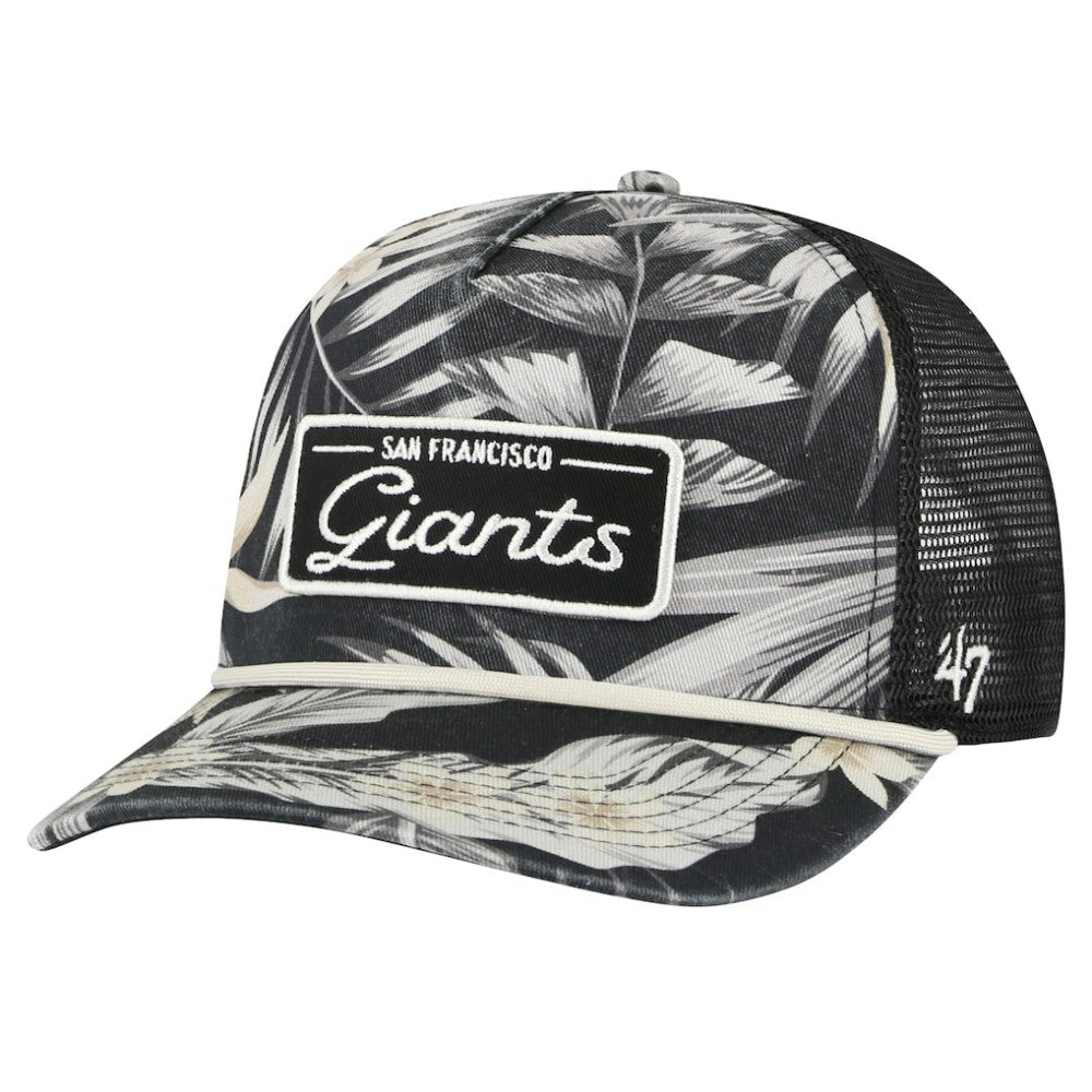 San Francisco Giants '47 Tropicalia Trucker Hitch Adjustable Hat - Black - 47 brand Lifestyle