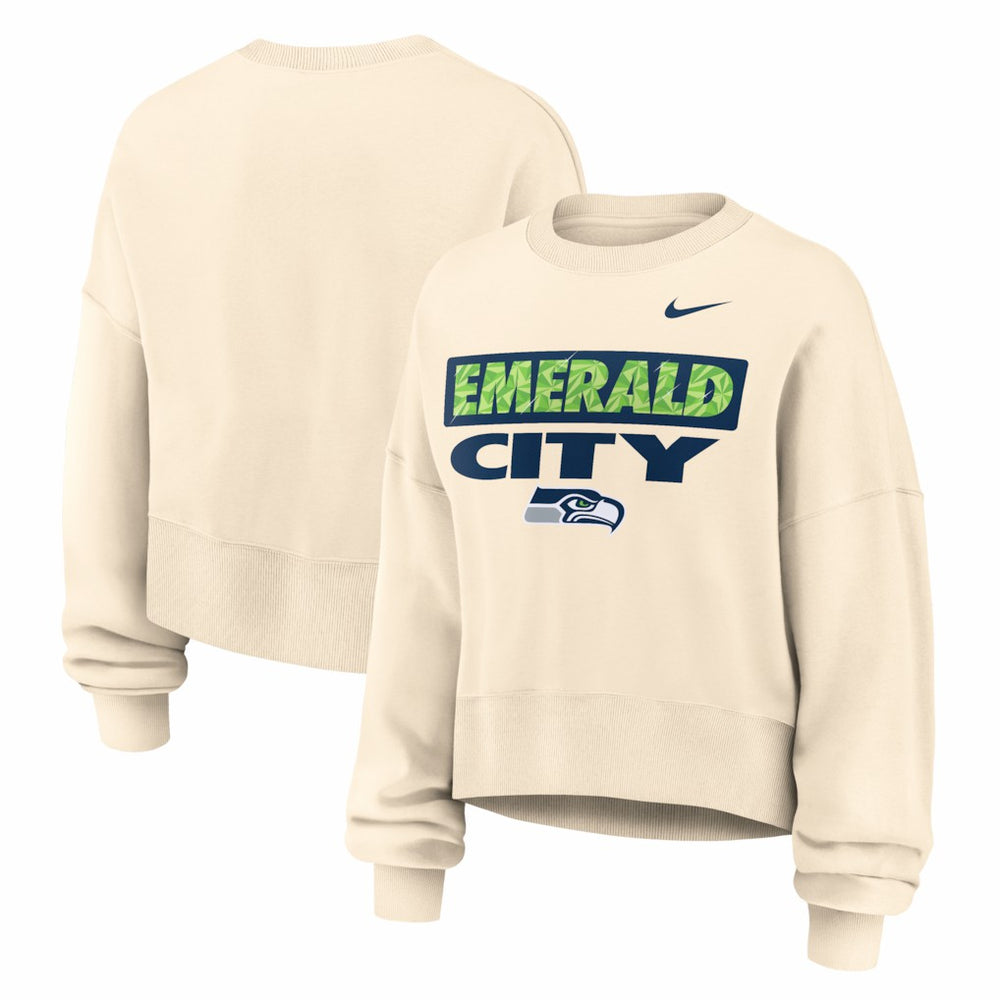 Nike Seattle Seahawks Women's Deep Threat Phoenix Sweatshirt Natural