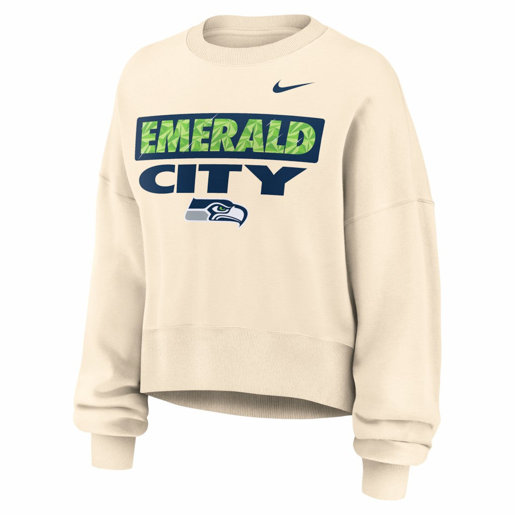 Nike Seattle Seahawks Women's Deep Threat Phoenix Sweatshirt Natural