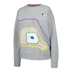 Terez MLB Women's Baseball Field Pullover Sweatshirt - Gray - MLB Sale