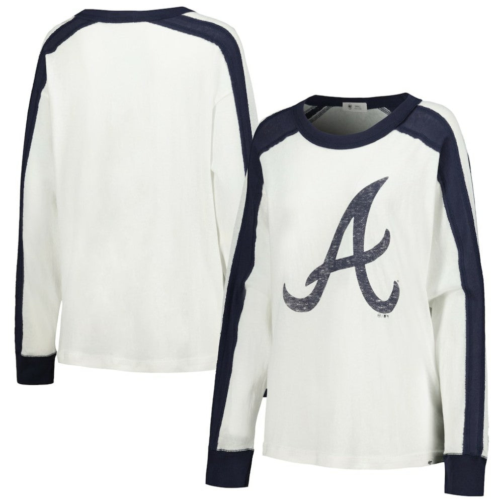 Atlanta Braves '47 Women's Premier Caribou Long Sleeve T-Shirt - White - 47 brand Sale