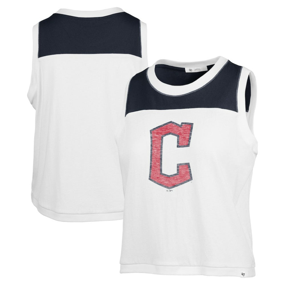 Cleveland Guardians '47 Women's Premier Zoey Waist Length Tank Top - White - 47 brand Discount