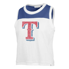 Texas Rangers '47 Women's Premier Zoey Waist Length Tank Top - White - 47 brand Online