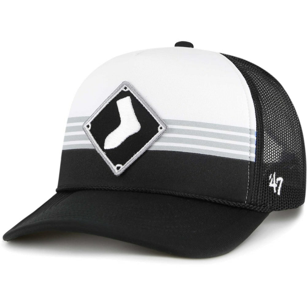 Chicago White Sox '47 Lift Off Foam Front Mesh Trucker Adjustable Hat - Black - 47 brand on Sale