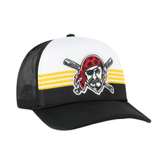 Pittsburgh Pirates '47 Lift Off Foam Front Mesh Trucker Adjustable Hat - Black - 47 brand Lifestyle