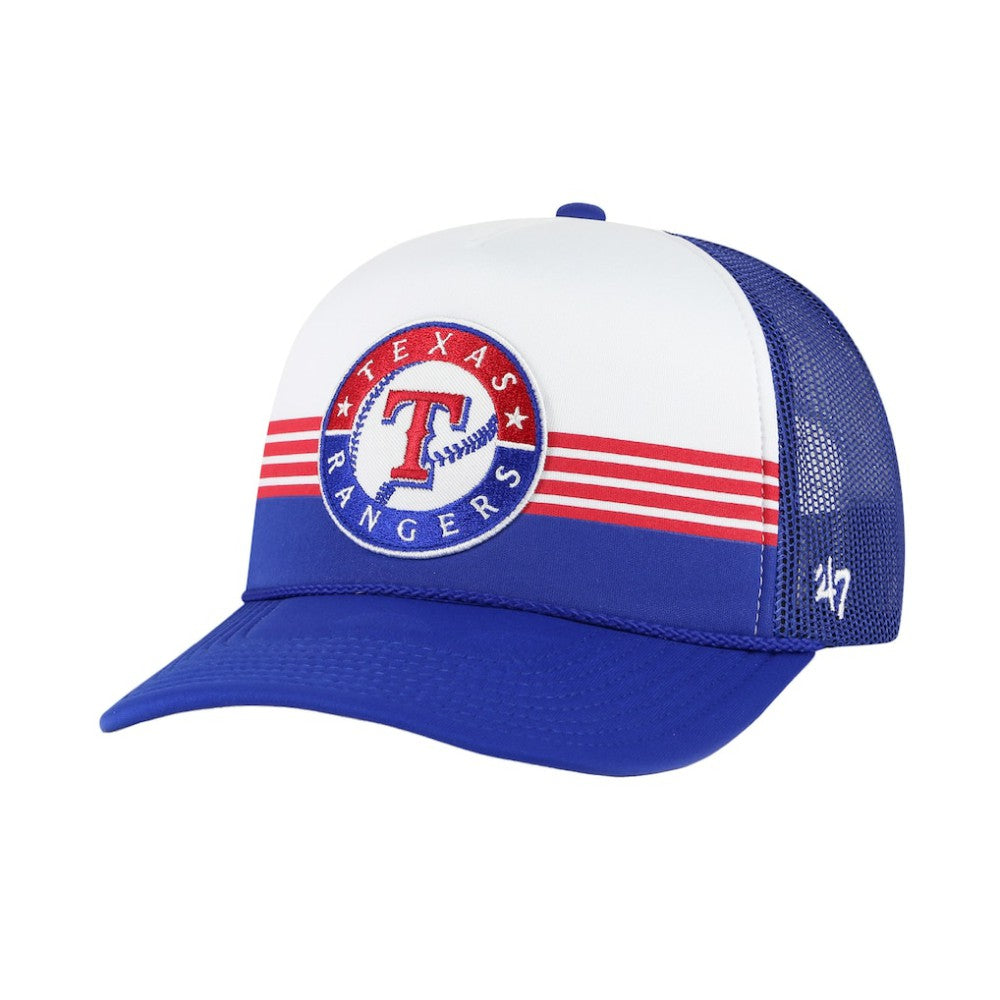 Texas Rangers '47 Lift Off Foam Front Mesh Trucker Adjustable Hat - Royal - 47 brand on Sale