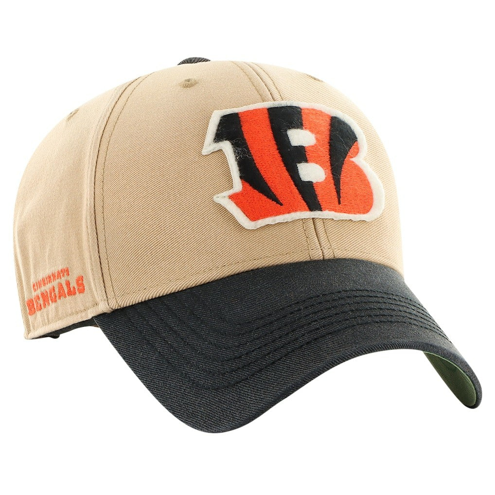 47 brand Cincinnati Bengals '47 Dusted Sedgwick MVP Adjustable Hat Khaki/Black