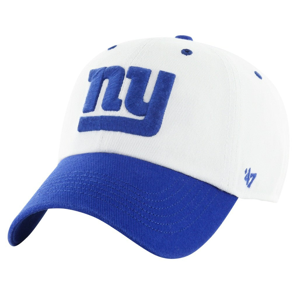 47 brand New York Giants '47 Double Header Diamond Clean Up Adjustable Hat White/Royal