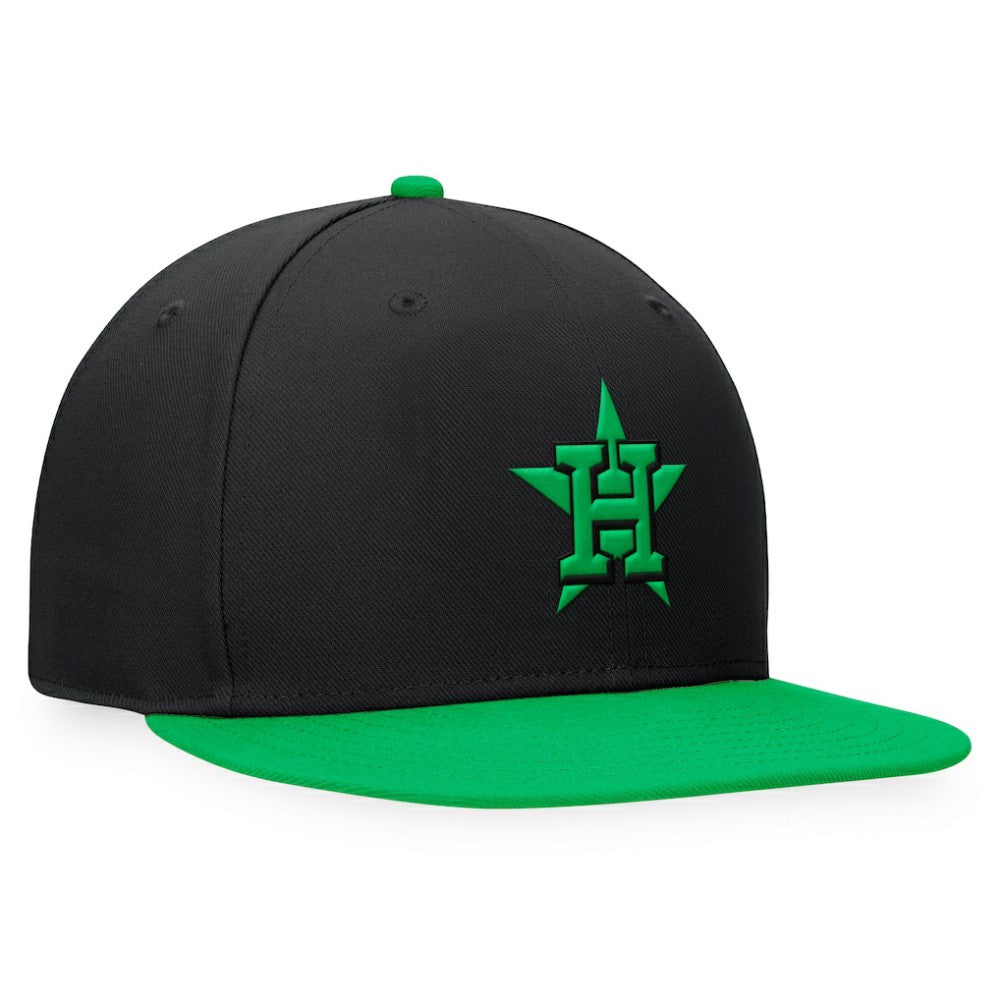 Houston Astros Fanatics Lucky Snapback Hat - Black/Kelly Green - Fanatics Lifestyle