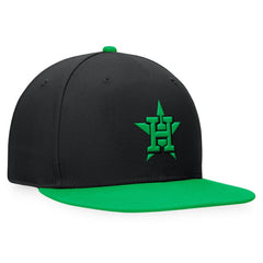Houston Astros Fanatics Lucky Snapback Hat - Black/Kelly Green - Fanatics Lifestyle