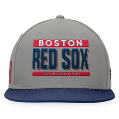 Boston Red Sox Fanatics Line Drive Two-Tone Snapback Hat - Gray/Navy - Fanatics on Sale
