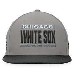 Chicago White Sox Fanatics Line Drive Two-Tone Snapback Hat - Gray/Black - Fanatics Online