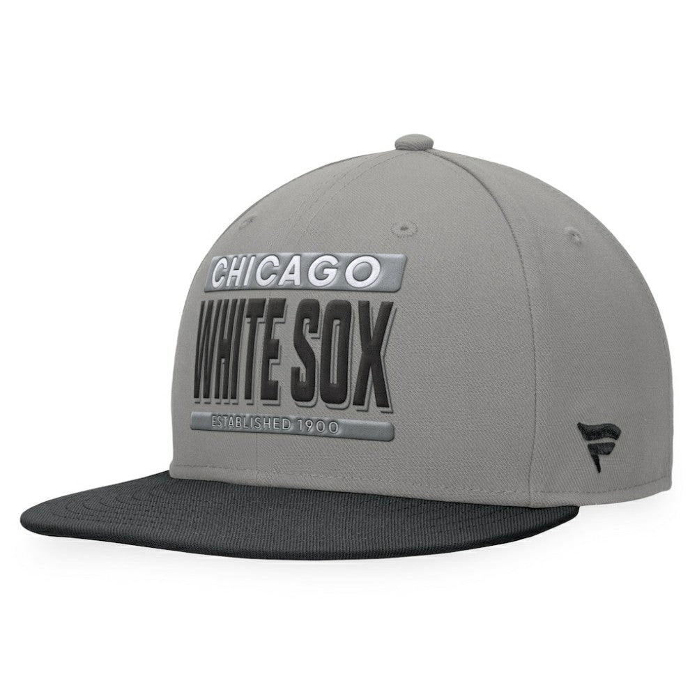 Chicago White Sox Fanatics Line Drive Two-Tone Snapback Hat - Gray/Black - Fanatics Online