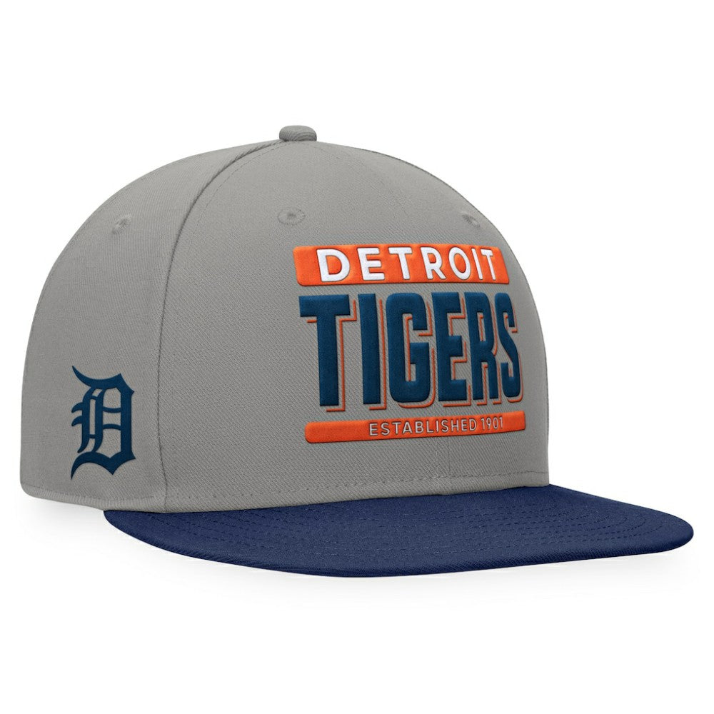 Detroit Tigers Fanatics Line Drive Two-Tone Snapback Hat - Gray/Navy - Fanatics Sale