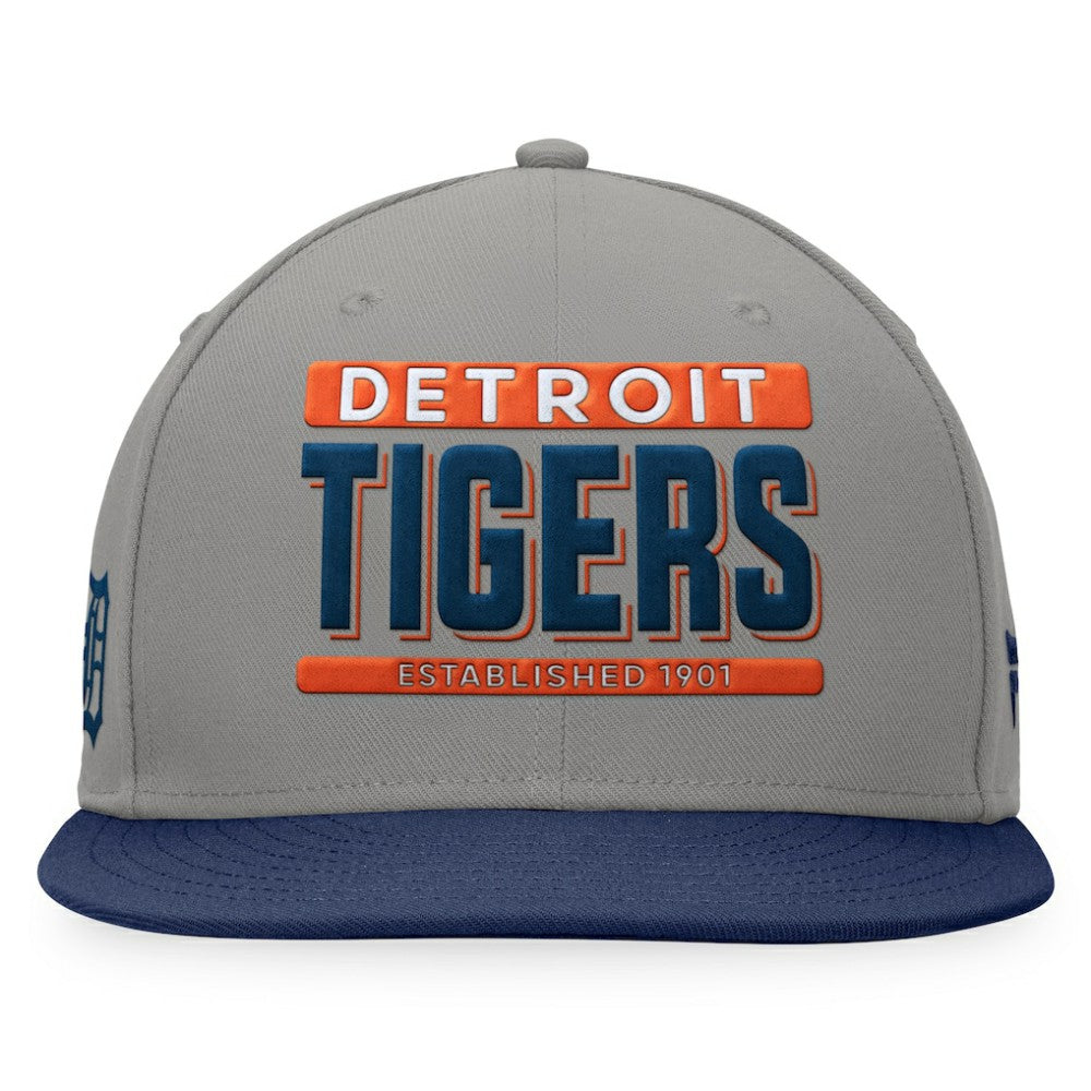Detroit Tigers Fanatics Line Drive Two-Tone Snapback Hat - Gray/Navy - Fanatics Sale