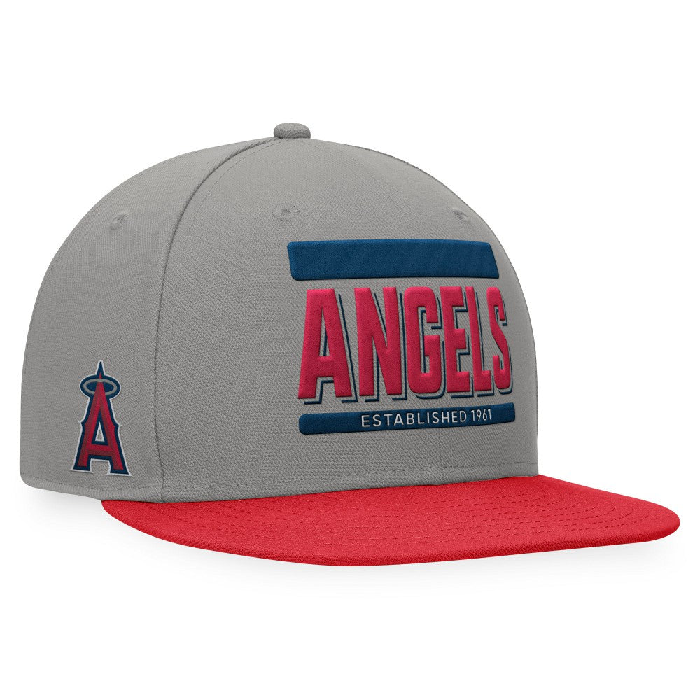 Los Angeles Angels Fanatics Line Drive Two-Tone Snapback Hat - Gray/Red - Fanatics Sale