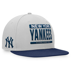 New York Yankees Fanatics Line Drive Two-Tone Snapback Hat - Gray/Navy - Fanatics Lifestyle