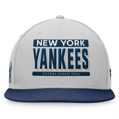 New York Yankees Fanatics Line Drive Two-Tone Snapback Hat - Gray/Navy - Fanatics Lifestyle