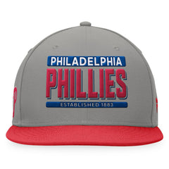 Philadelphia Phillies Fanatics Line Drive Two-Tone Snapback Hat - Gray/Red - Fanatics Discount