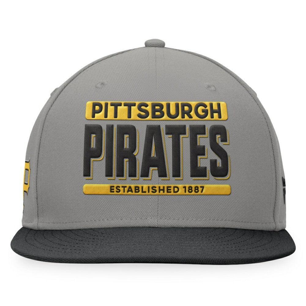 Pittsburgh Pirates Fanatics Line Drive Two-Tone Snapback Hat - Gray/Black - Fanatics Sale