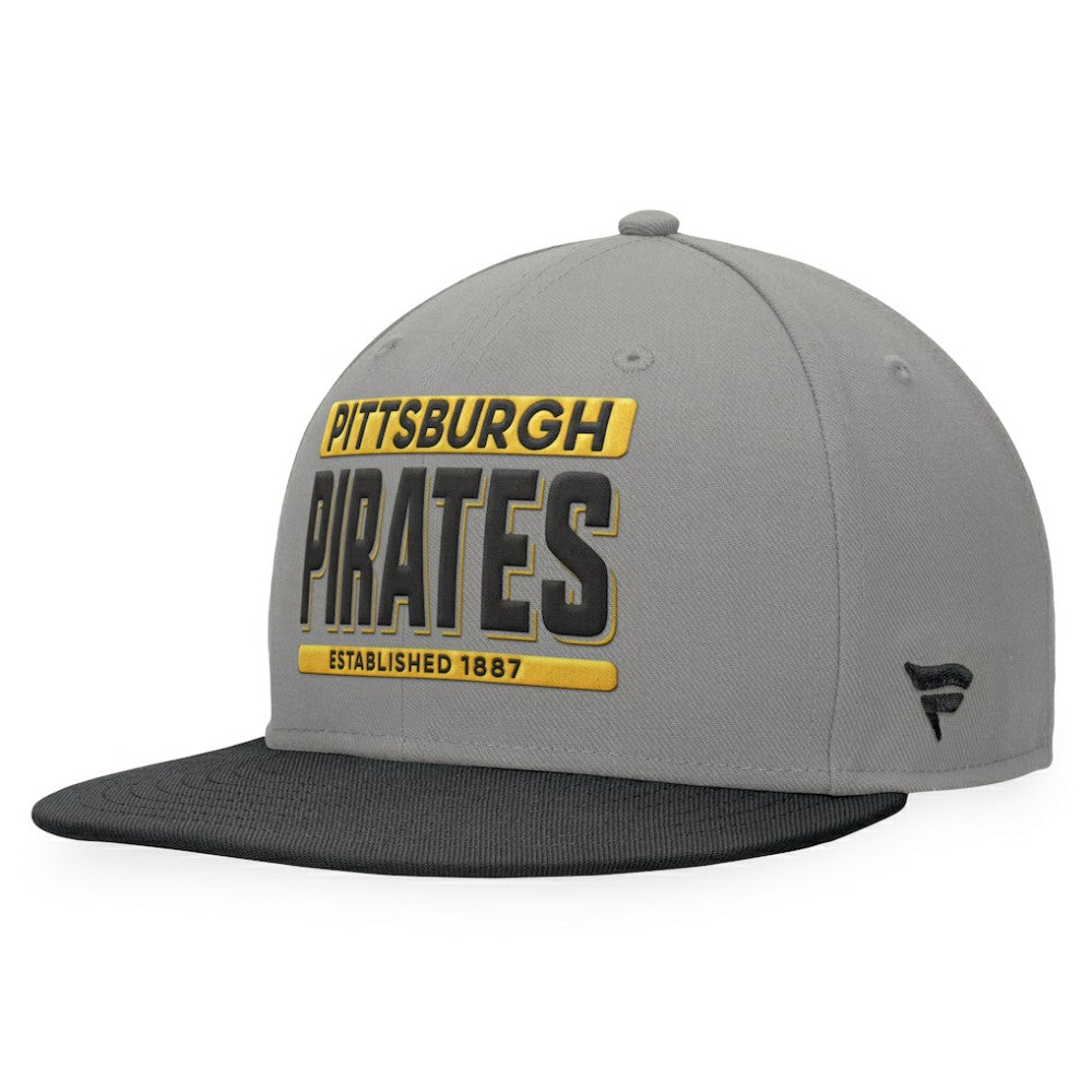 Pittsburgh Pirates Fanatics Line Drive Two-Tone Snapback Hat - Gray/Black - Fanatics Sale