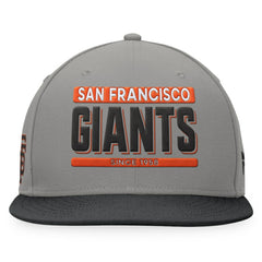 San Francisco Giants Fanatics Line Drive Two-Tone Snapback Hat - Gray/Black - Fanatics Discount