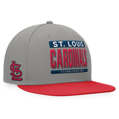 St. Louis Cardinals Fanatics Line Drive Two-Tone Snapback Hat - Gray/Red - Fanatics Online